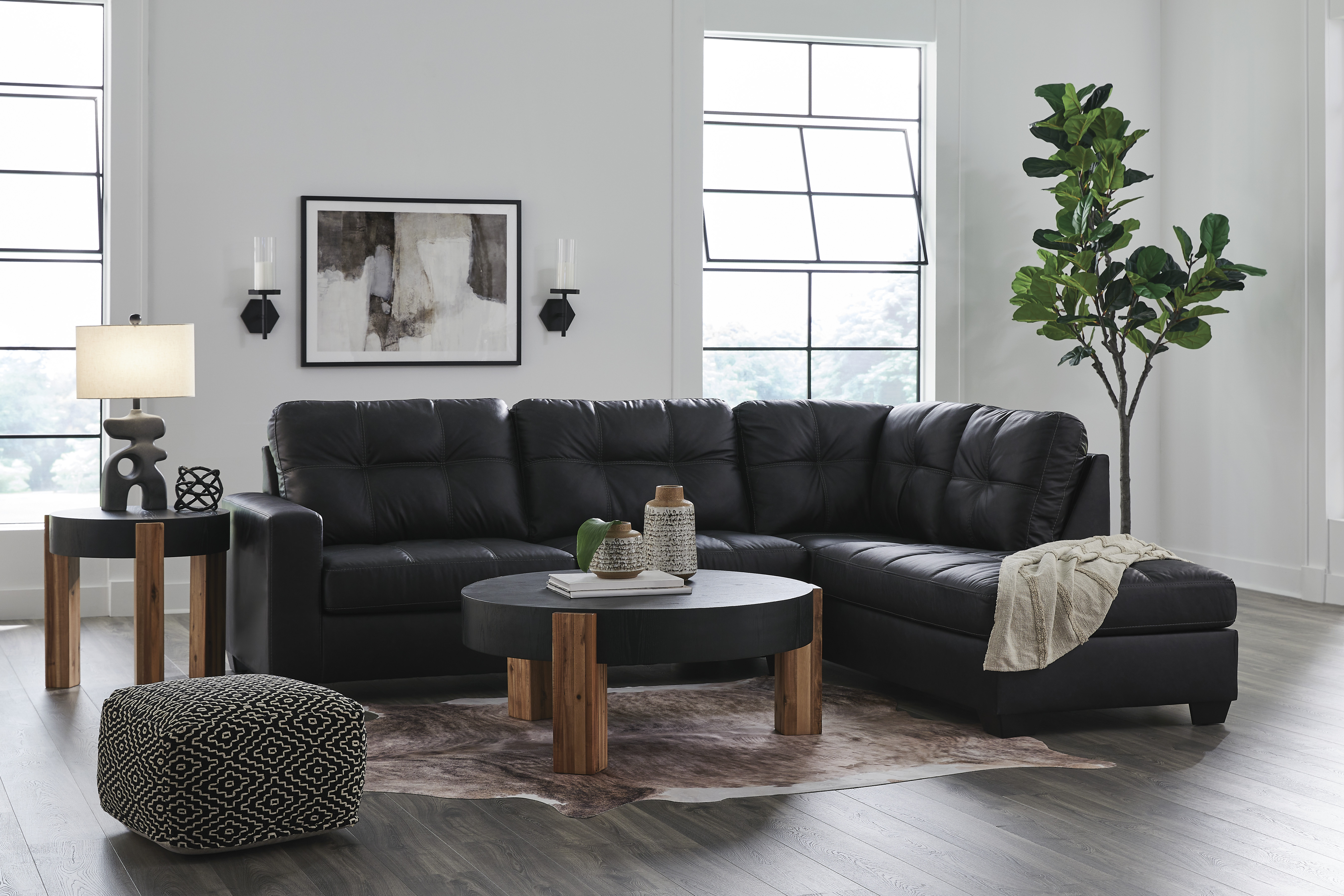 Leather sectional at Superior Rent To Own.